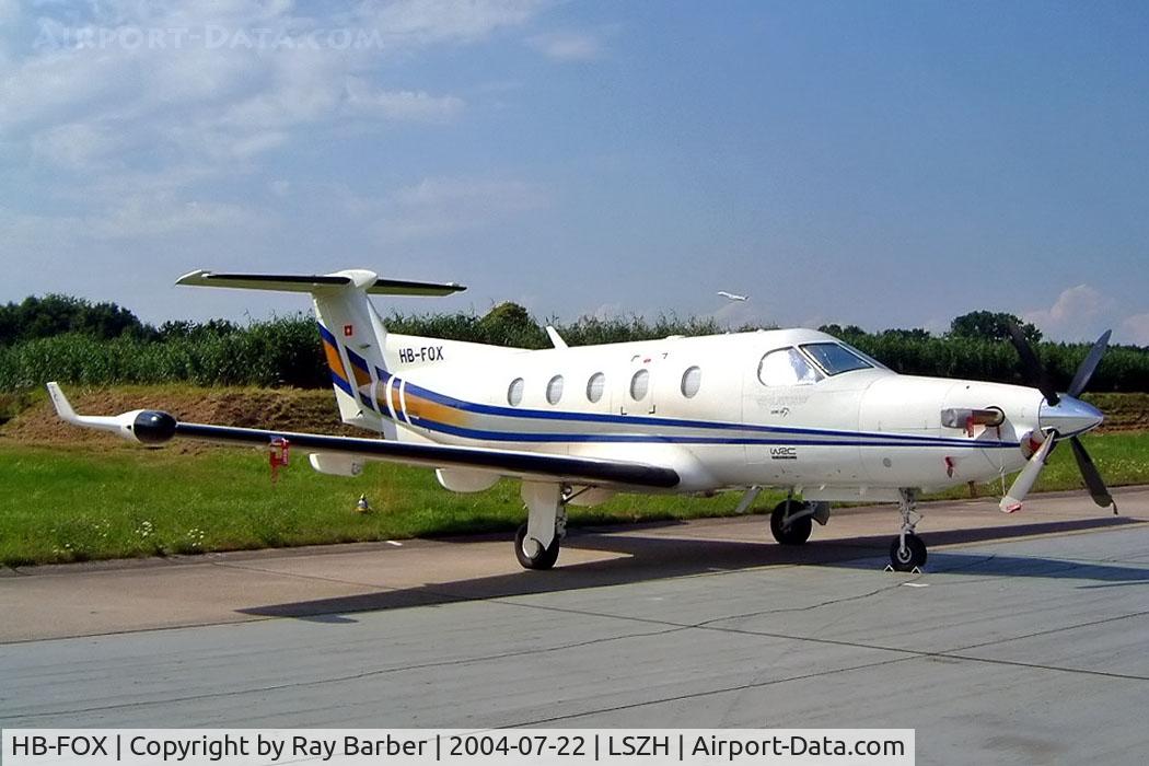HB-FOX, 2000 Pilatus PC-12/45 C/N 334, Pilatus PC-12/45 [334] Zurich~HB 22/07/2004