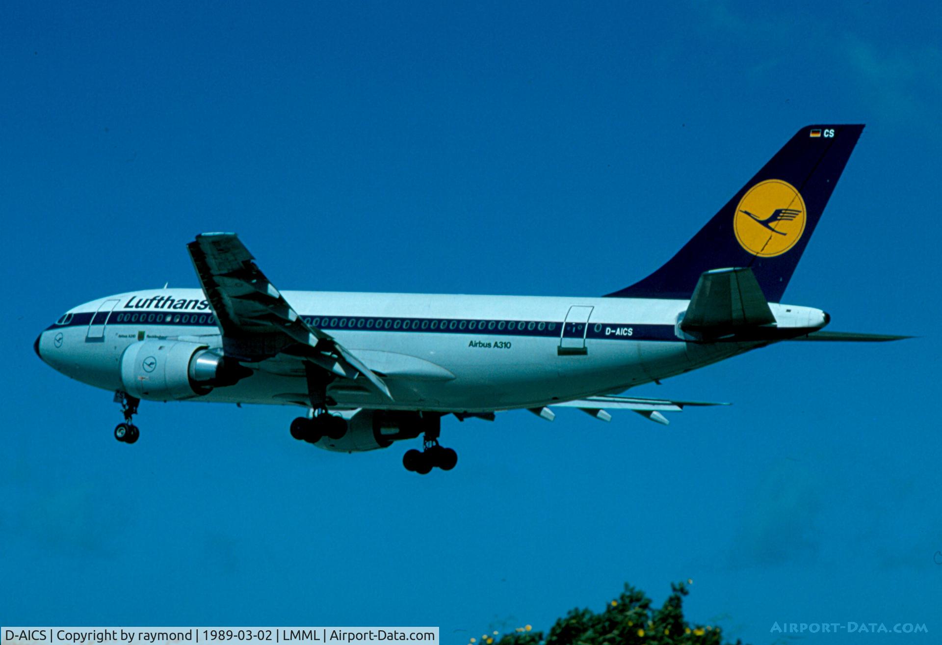 D-AICS, 1986 Airbus A310-203 C/N 400, A310 D-AICS Lufthansa