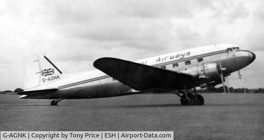 G-AGNK, 1944 Douglas C-47 Dakota 3 C/N 15540, Ex BEA DC3 (C47A- DK) c/n 15540 at Shoreham Airport UK in Channel Airways service 1960