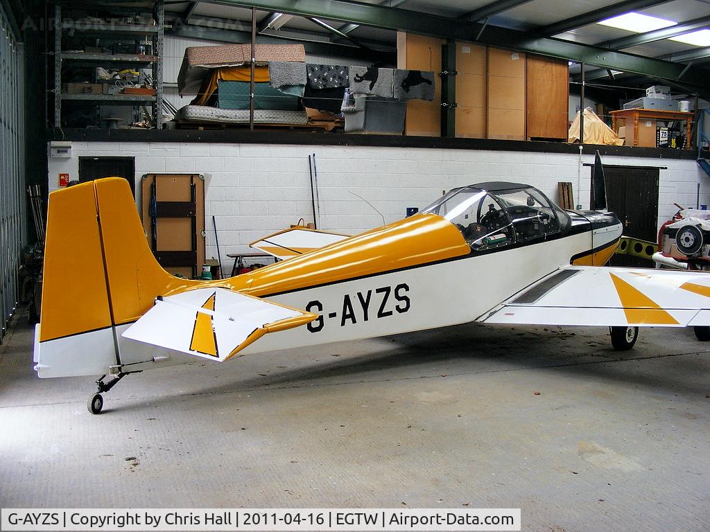G-AYZS, 1971 Rollason Druine D-62B Condor C/N RAE/650, at Oaksey Park