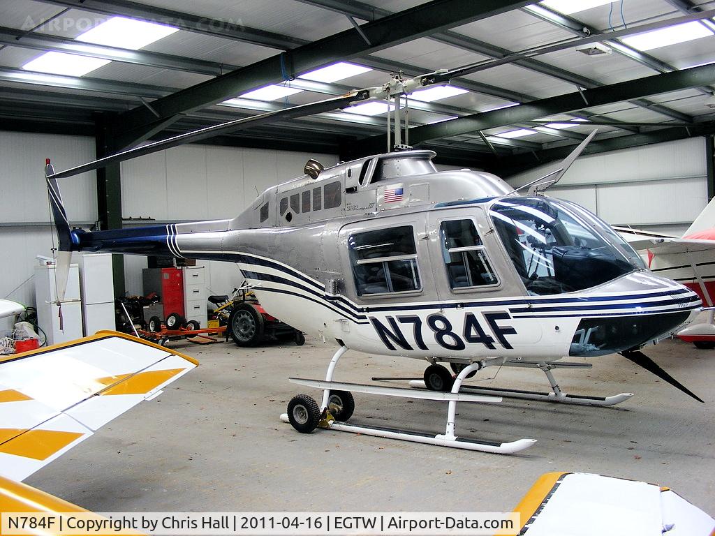 N784F, Bell 206B JetRanger C/N 2508, at Oaksey Park
