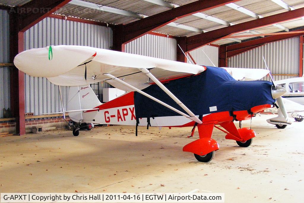 G-APXT, 1956 Piper PA-22-150 Caribbean C/N 22-3854, at Oaksey Park