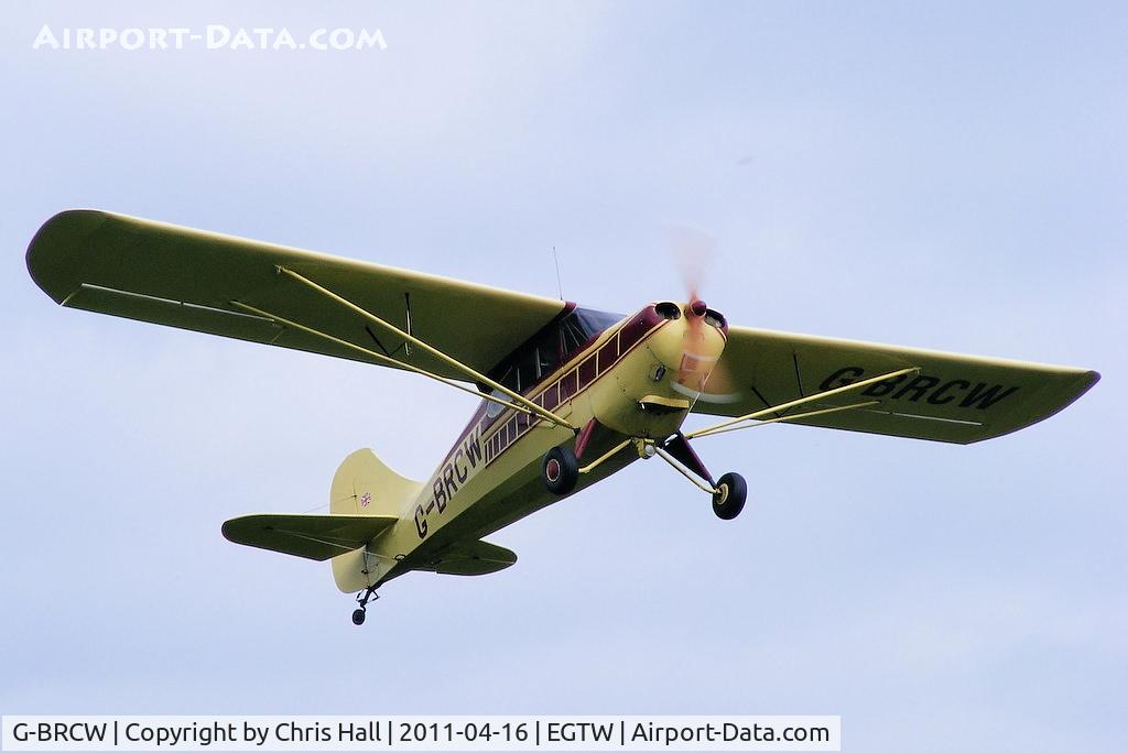 G-BRCW, 1946 Aeronca 11BC Chief C/N 11AC-366, Departing from Oaksey Park