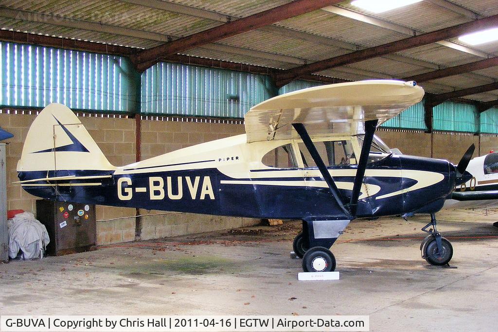 G-BUVA, 1959 Piper PA-22-135 Tri-Pacer C/N 22-1301, at Oaksey Park