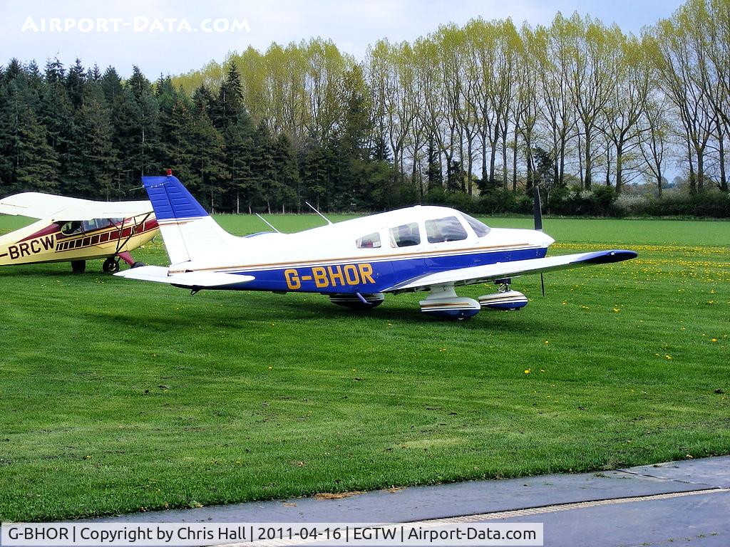 G-BHOR, 1980 Piper PA-28-161 Cherokee Warrior II C/N 28-8016331, at Oaksey Park