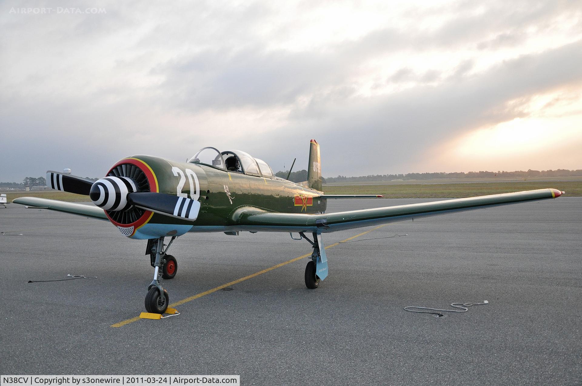 N38CV, Nanchang CJ-6 C/N 2432073, Early morning in Waycross, Ga