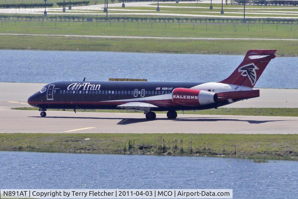 N891AT, 2004 Boeing 717-200 C/N 55043, Air Trans Atlanta Falcons logojet 2004 Boeing 717-200, c/n: 55043