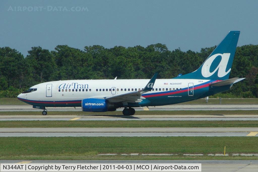 N344AT, 2008 Boeing 737-7BD C/N 36718, Airtran 2008 Boeing 737-7BD, c/n: 36718