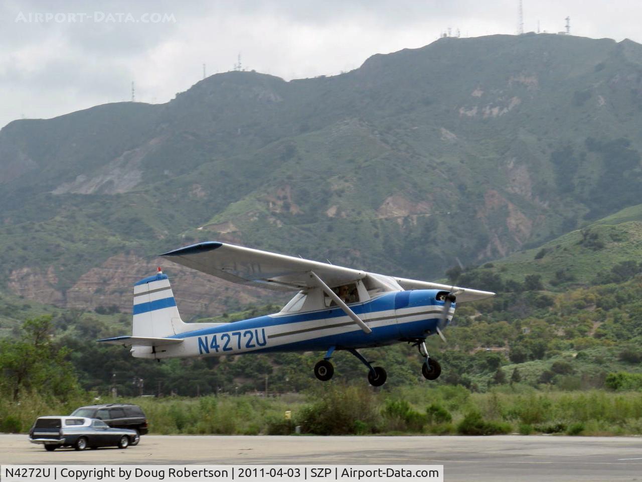 N4272U, 1963 Cessna 150D C/N 15060272, 1963 Cessna 150D, Continental O-200 100 Hp, takeoff climb Rwy 22