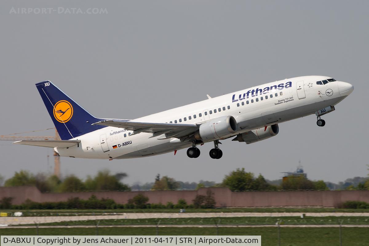D-ABXU, 1989 Boeing 737-330 C/N 24282, Short final on rwy 07