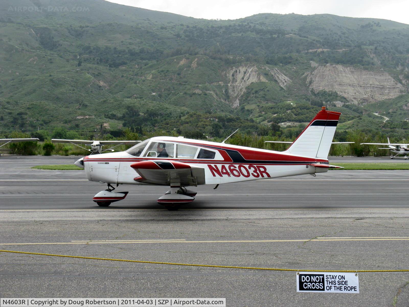 N4603R, 1965 Piper PA-28-140 Cherokee C/N 28-21351, 1965 Piper PA-28-140 CHEROKEE, Lycoming O-320-E2A 150 Hp, taxi