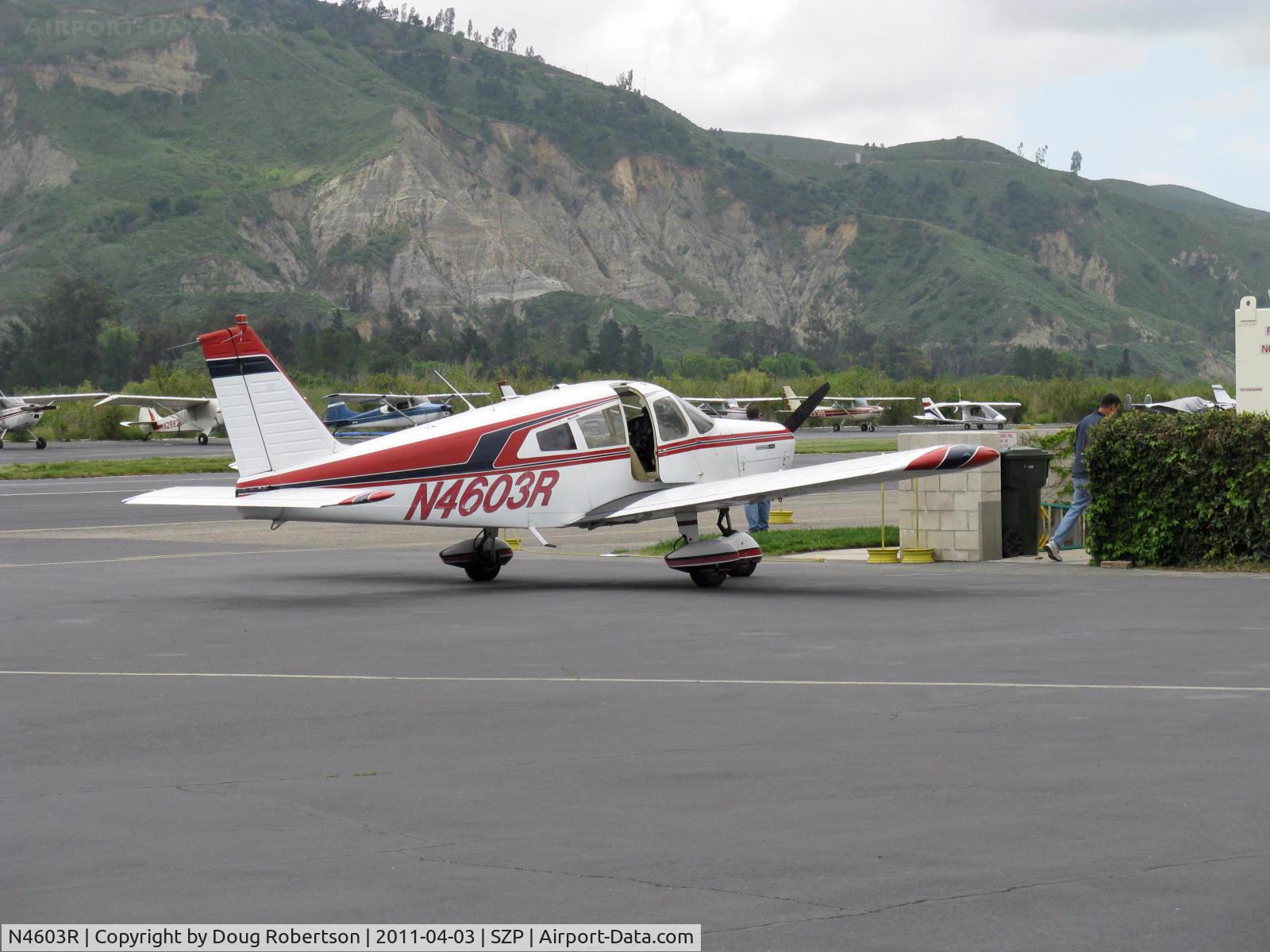 N4603R, 1965 Piper PA-28-140 Cherokee C/N 28-21351, 1965 Piper PA-28-140 CHEROKEE, Lycoming O-320-E2A 150 Hp, refueling