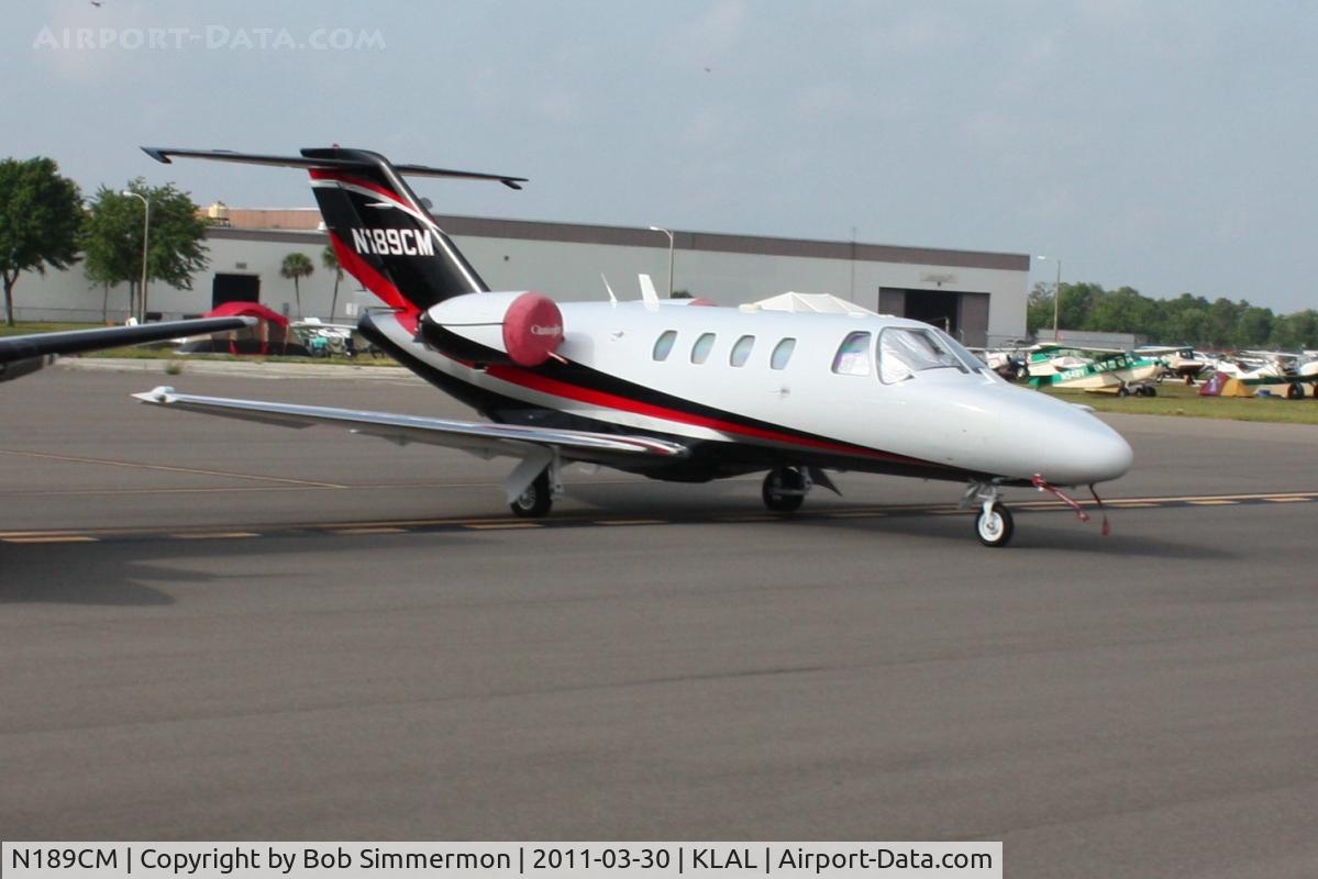 N189CM, 1997 Cessna 525 CitationJet C/N 525-0189, On the ramp at Lakeland, FL during Sun N Fun 2011