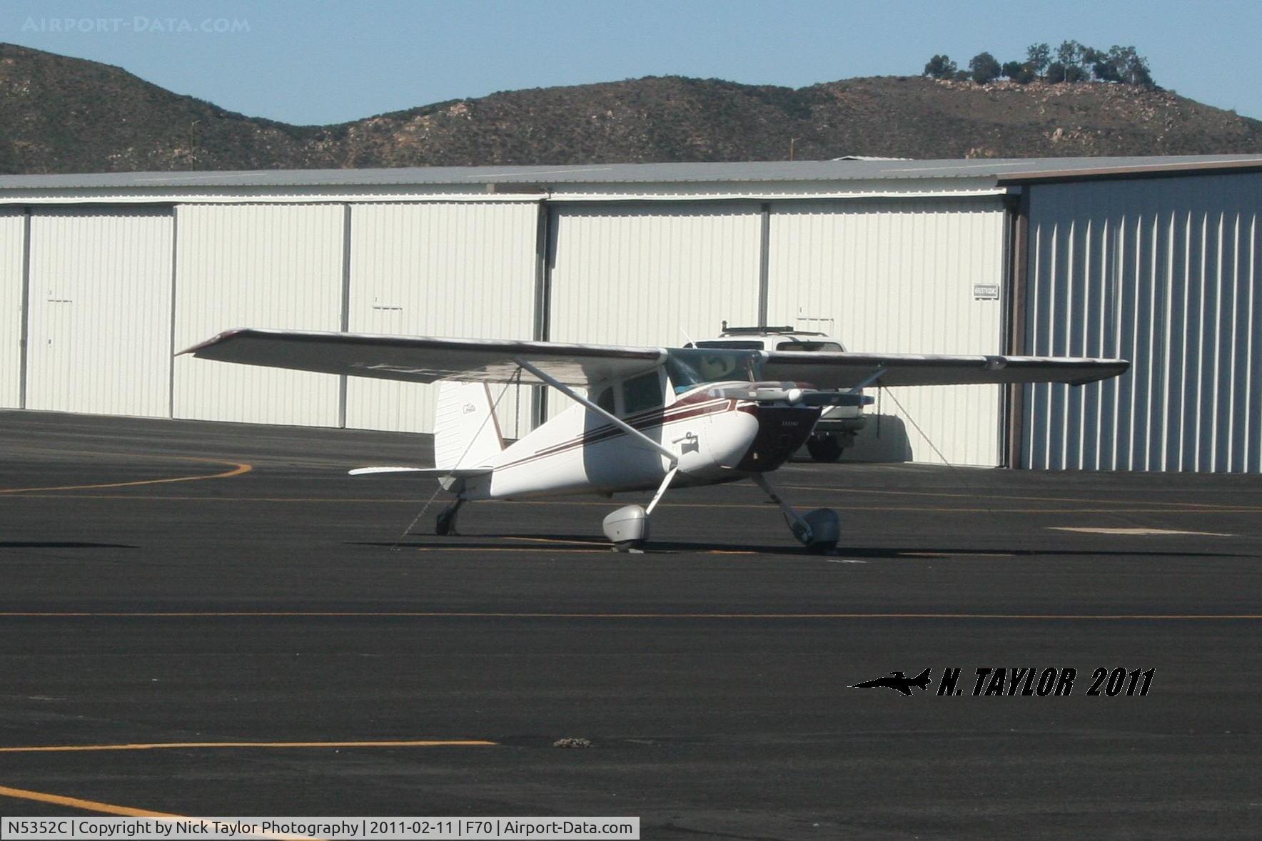 N5352C, 1950 Cessna 140A C/N 15483, 140A model wasting away at French Valley