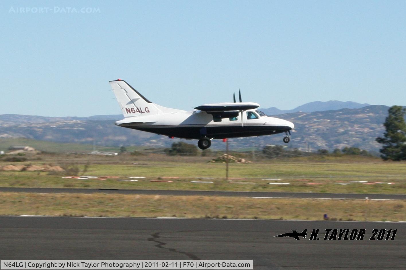 N64LG, 1972 Mitsubishi MU-2B-25 C/N 240, Taking off at French Valley