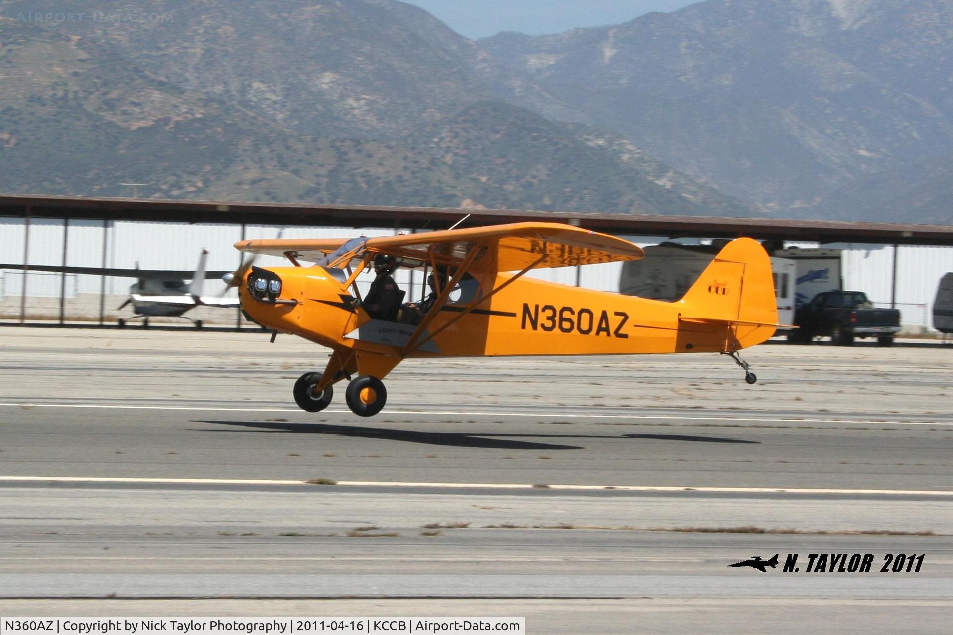 N360AZ, 2008 American Legend AL3 C/N AL-1122, Perfect touchdown after a formation flight