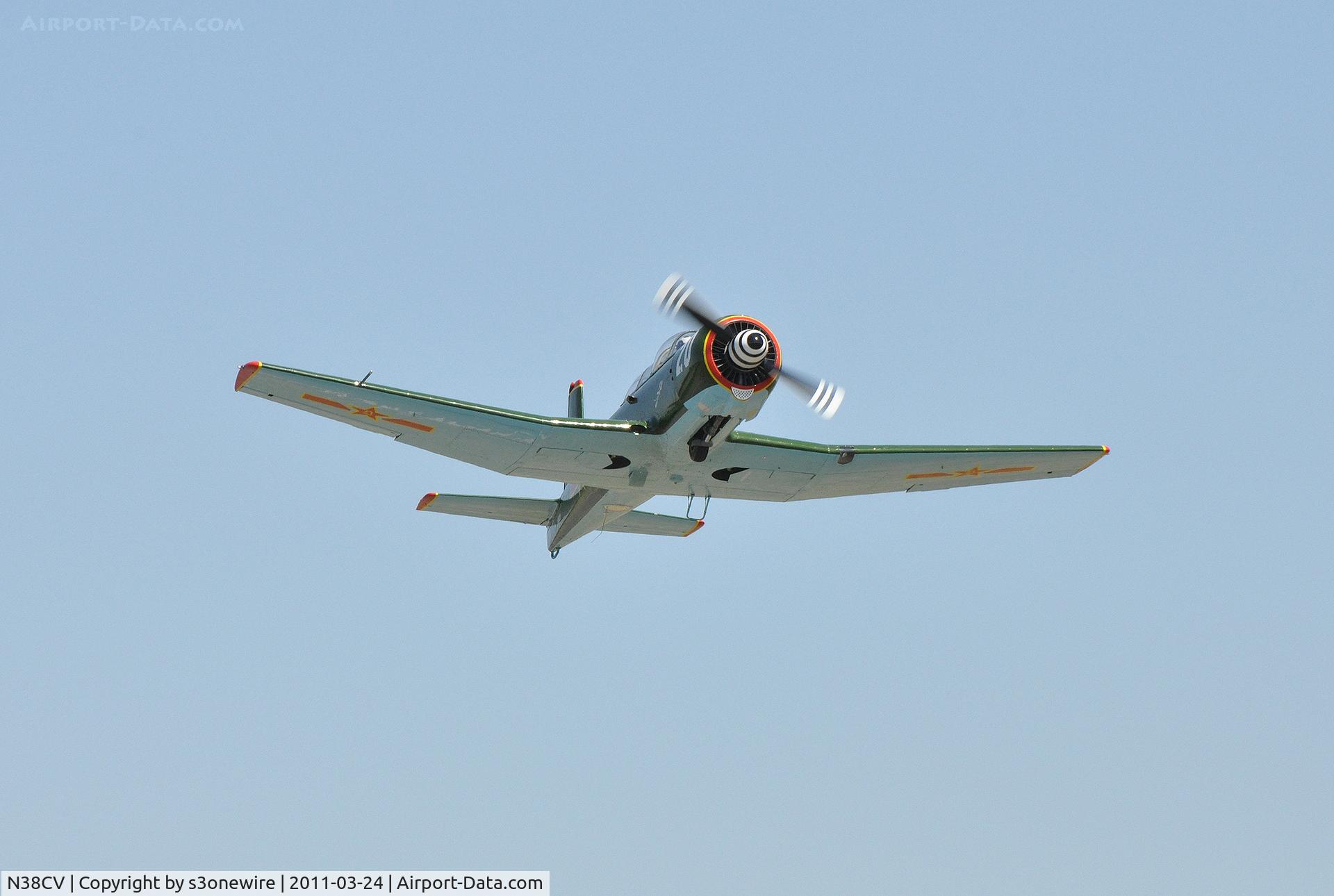 N38CV, Nanchang CJ-6 C/N 2432073, Takeoff from Waycross
