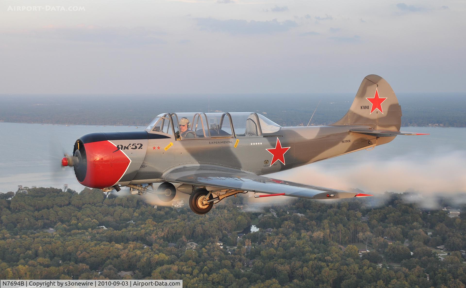 N7694B, 1996 Yakovlev Yak-52 C/N 9611906, Smoke on