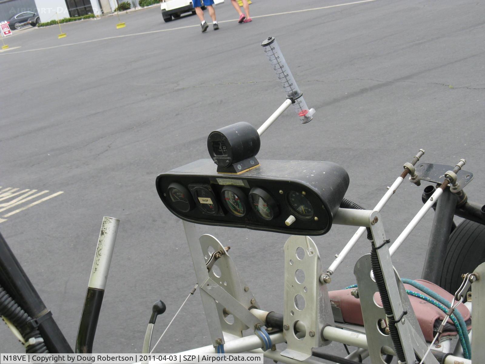 N18VE, 2003 M-Squared Breese 2 C/N 000550, 2003 M-squared BREESE 2 Ultralight Trainer, Rotax 503 DCDI 2 cylinder two stroke 52 Hp pusher engine, instrument panel, side by side dual control