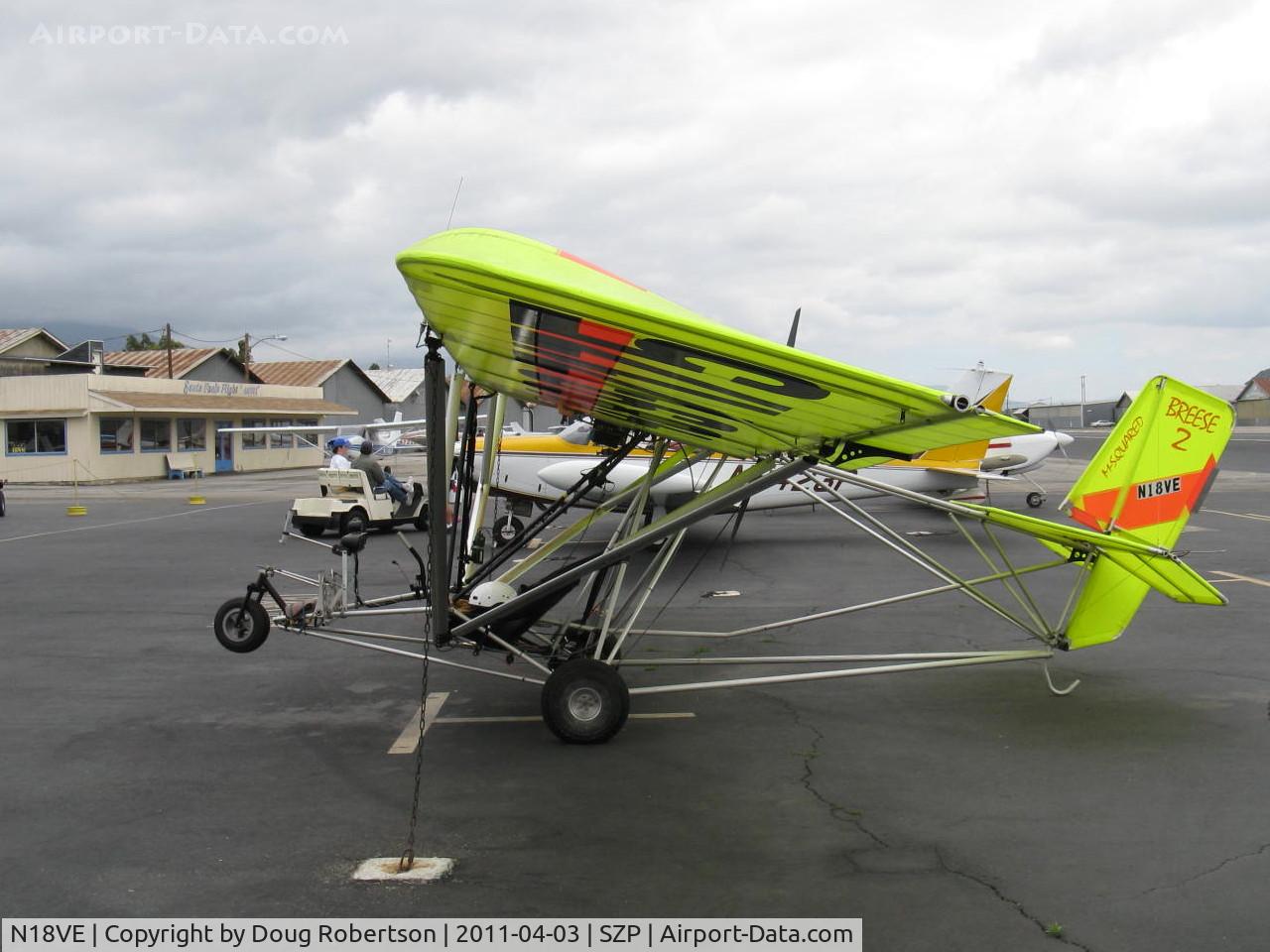 N18VE, 2003 M-Squared Breese 2 C/N 000550, 2003 M-squared BREESE 2 Ultralight trainer, Rotax 503 DCDI 2 cylinder two stroke 52 Hp pusher engine, registered Experimental Ultralight, arrived from CMA in transient parking