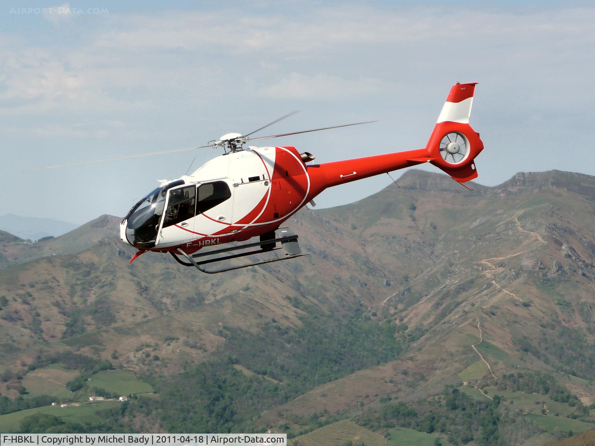 F-HBKL, 2009 Eurocopter EC-120B Colibri NHE C/N 1615, Near Biarritz airport LFBZ Top of Jara mountain (812 meters) N43 11'59