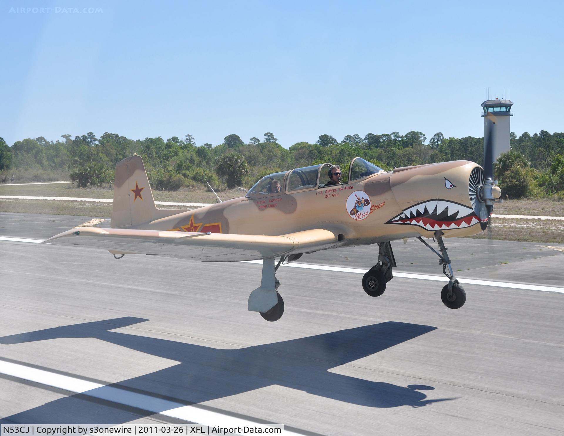 N53CJ, 1972 Nanchang CJ-6A C/N 2432062, Takeoff from Flagler, 2 ship