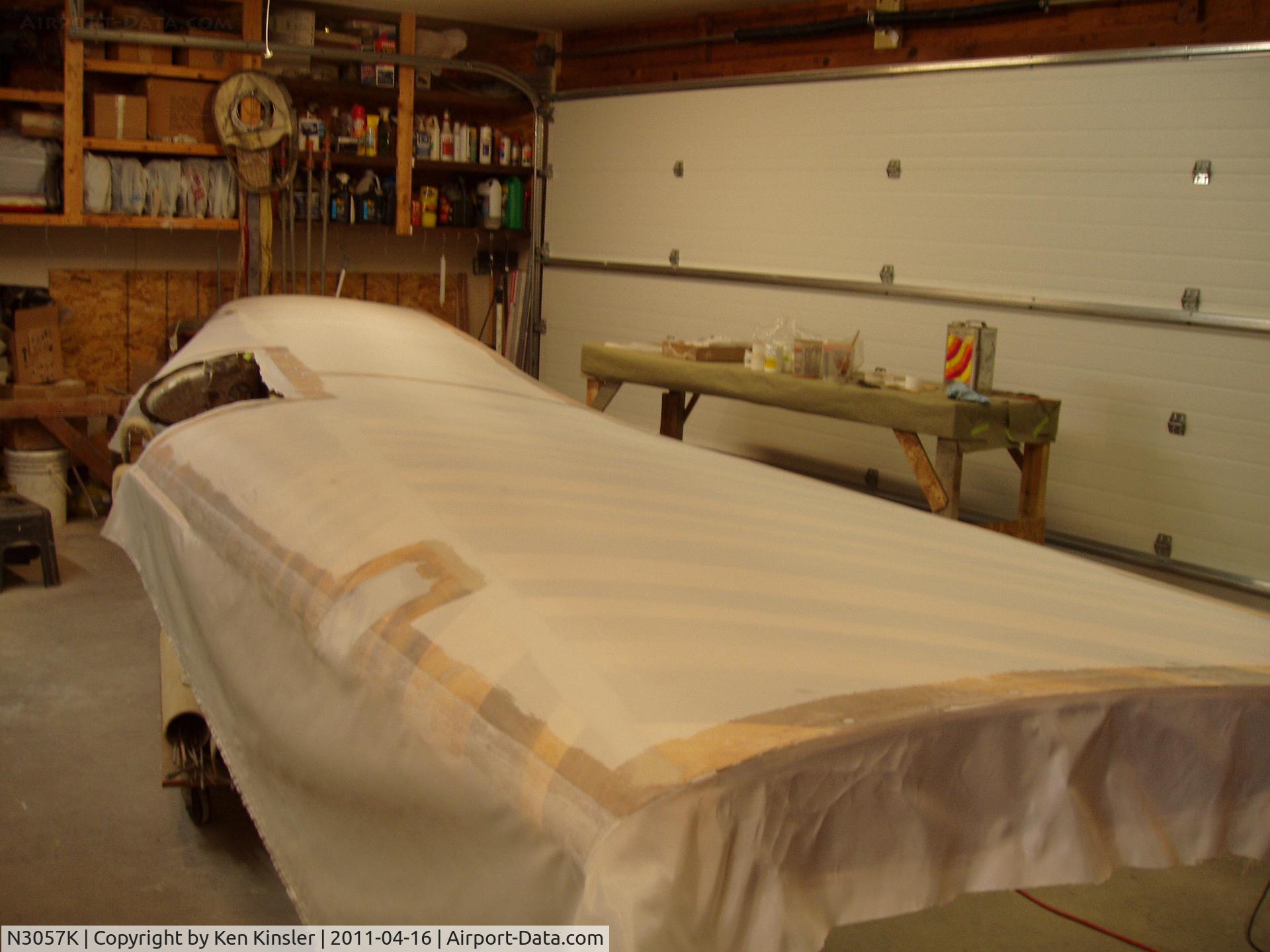 N3057K, 1946 Culver V C/N V-276, top fabric laid out.
