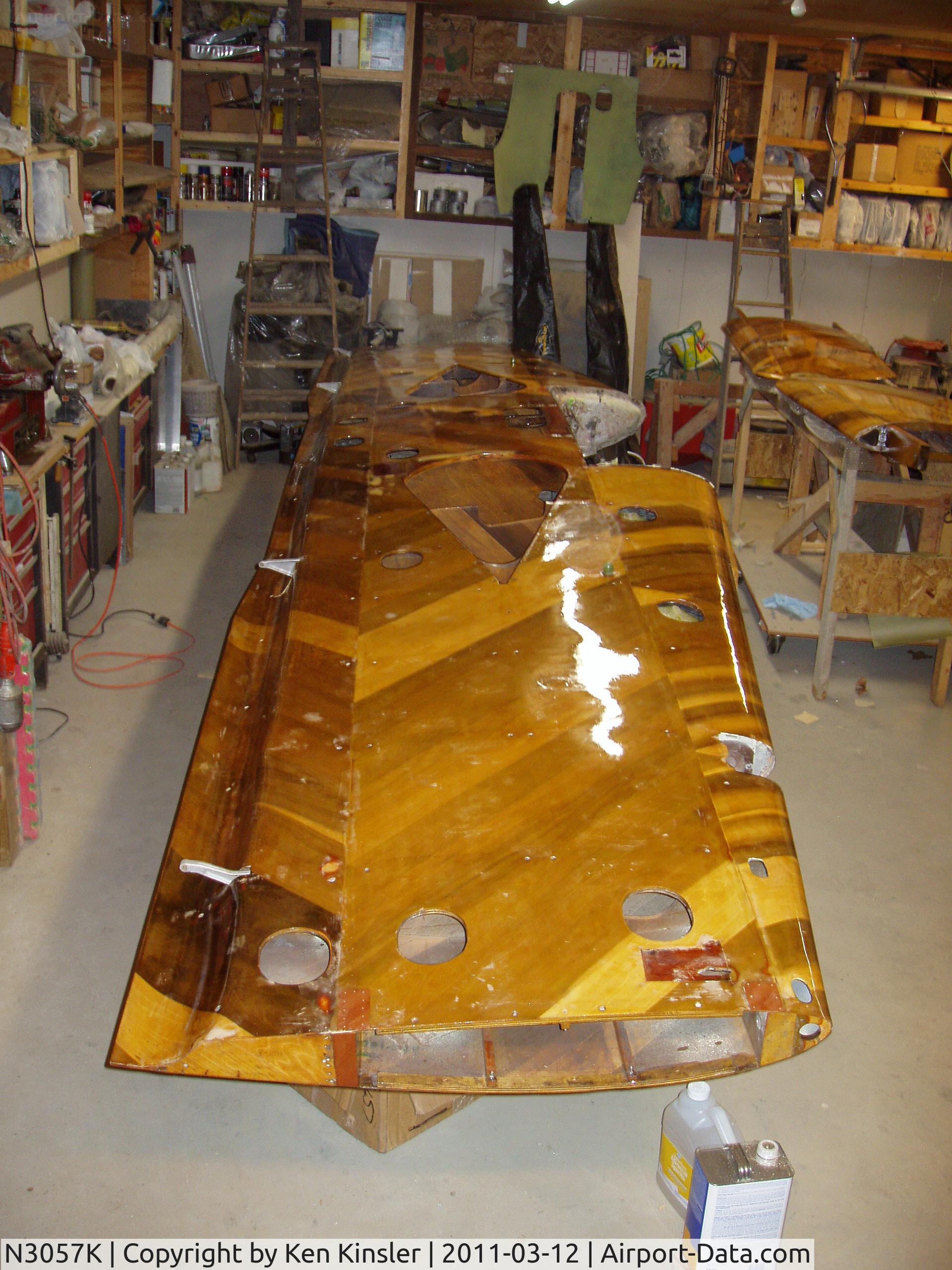 N3057K, 1946 Culver V C/N V-276, Bottom of wing painted with 2 coats of epoxy varnish.