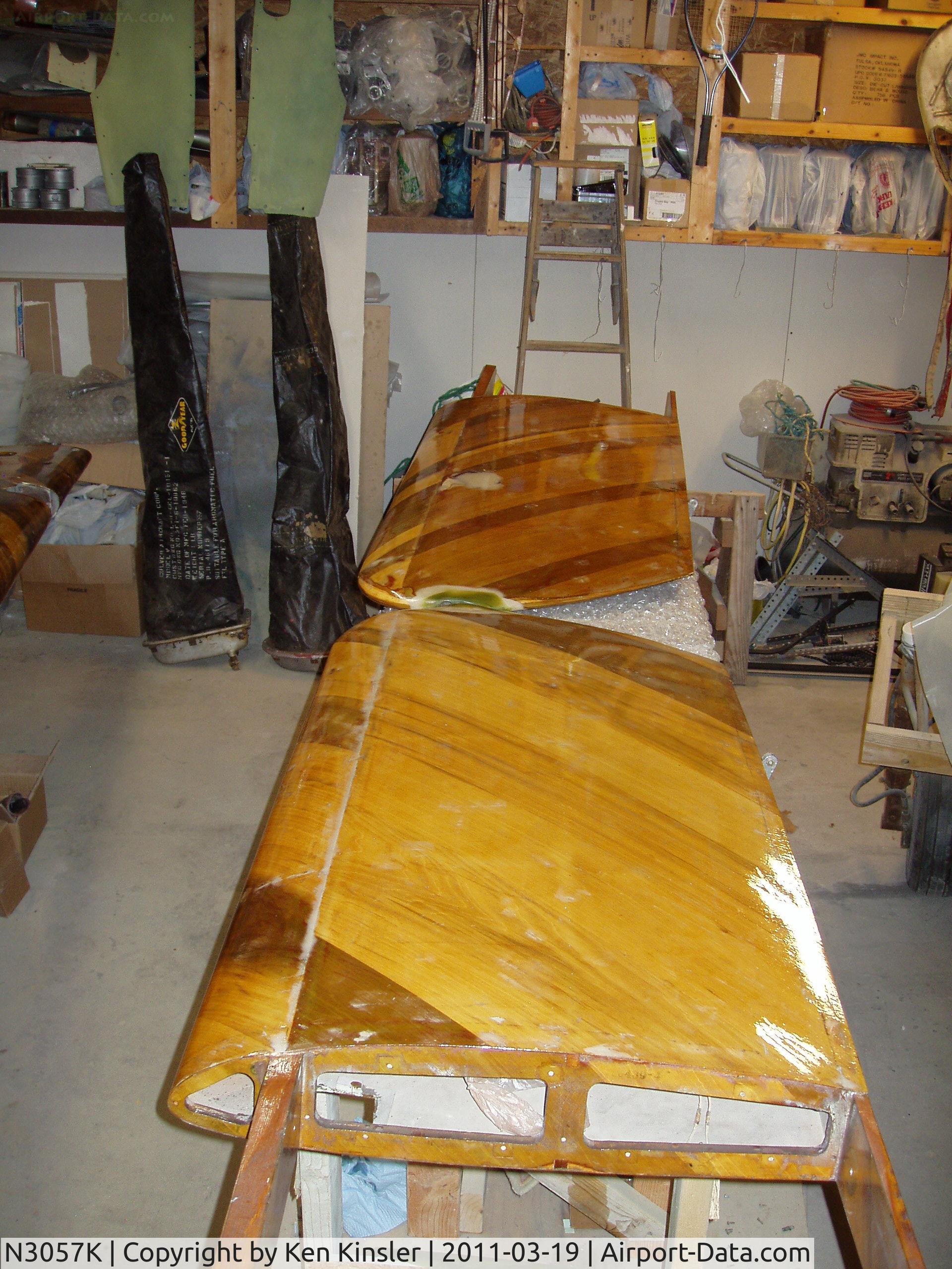 N3057K, 1946 Culver V C/N V-276, wing tips painted with 2 coats of epoxy varnish.
