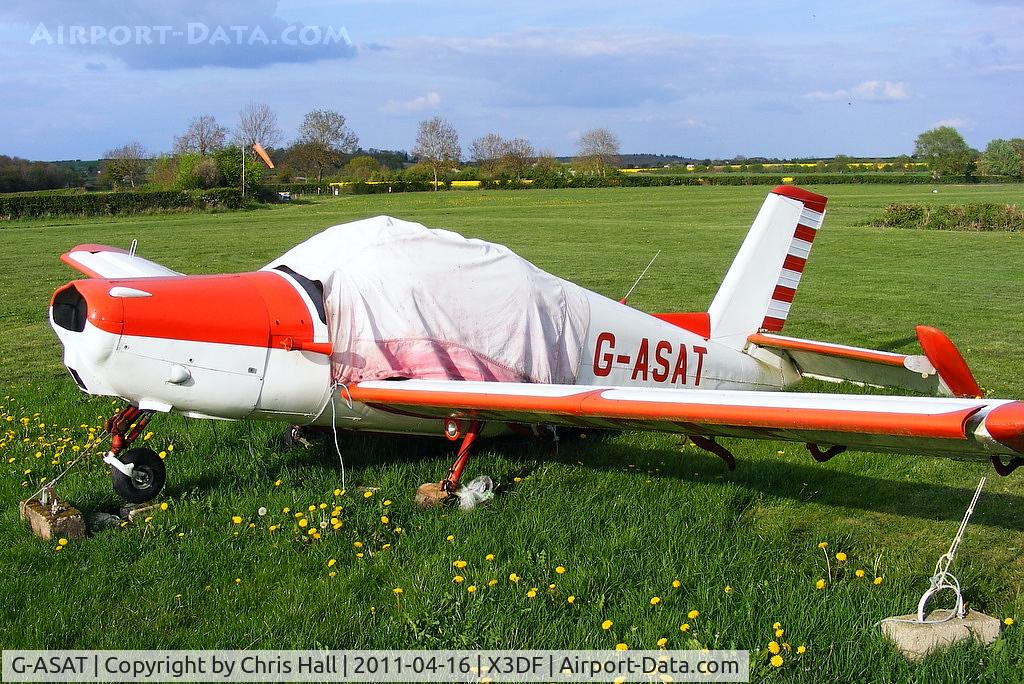 G-ASAT, 1962 Morane-Saulnier MS-880B Rallye Club C/N 178, at Croft Farm, Defford
