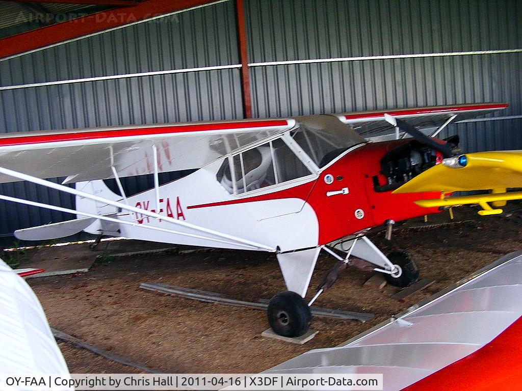 OY-FAA, 1937 Taylor J-2 Cub Cub C/N 964, at Croft Farm, Defford