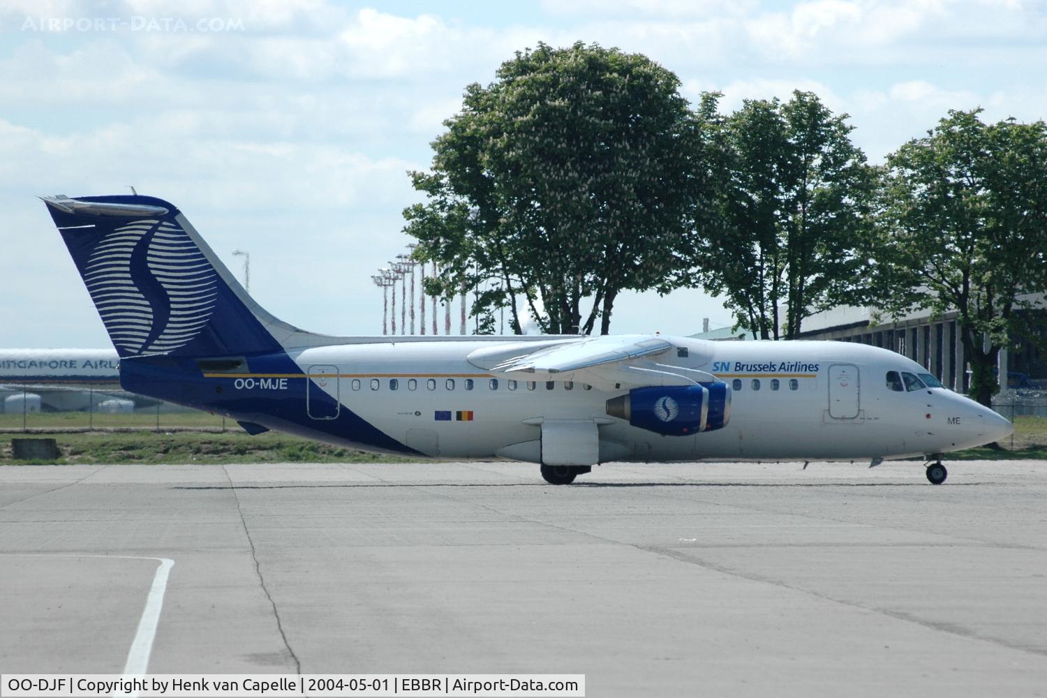 OO-DJF, 1990 British Aerospace BAe.146-200 C/N E2167, SN Brussels Airlines BAe-146-200 parked at Brussels airport.