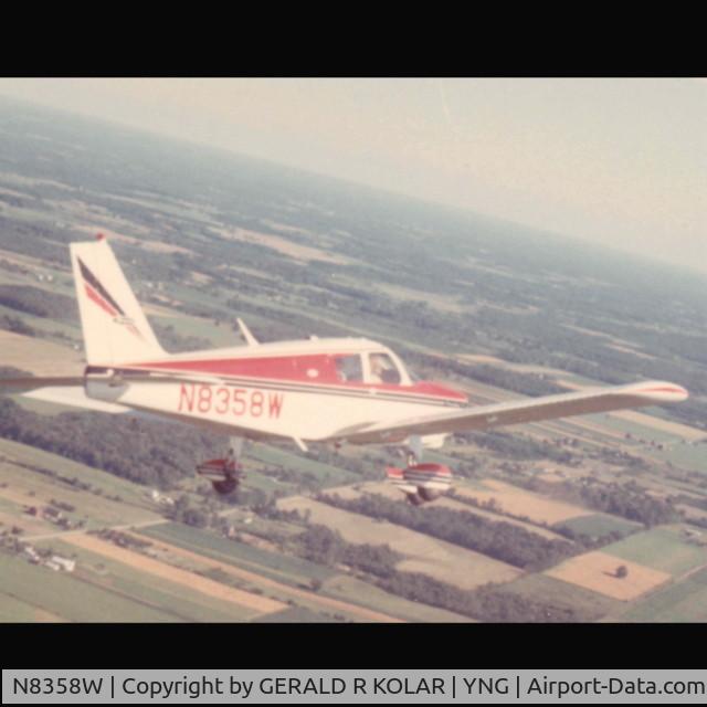 N8358W, 1965 Piper PA-28-180 C/N 28-2550, 1971 in flight photo or N8358W.  I was owner from 1966 thru 1972.