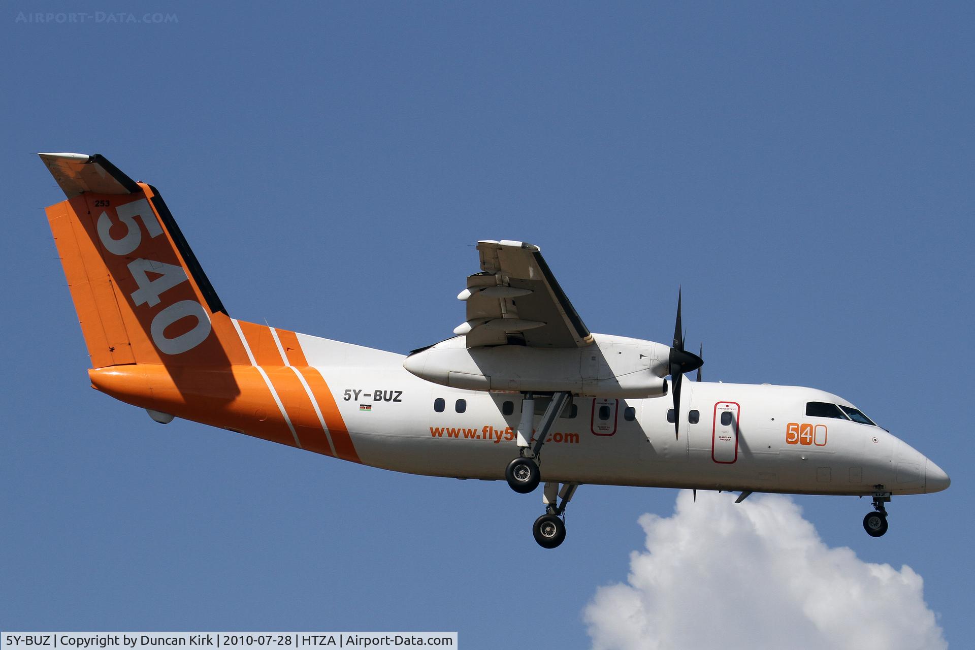 5Y-BUZ, 1990 De Havilland Canada DHC-8-102 Dash 8 C/N 253, Fly540 is fairly active at Zanzibar
