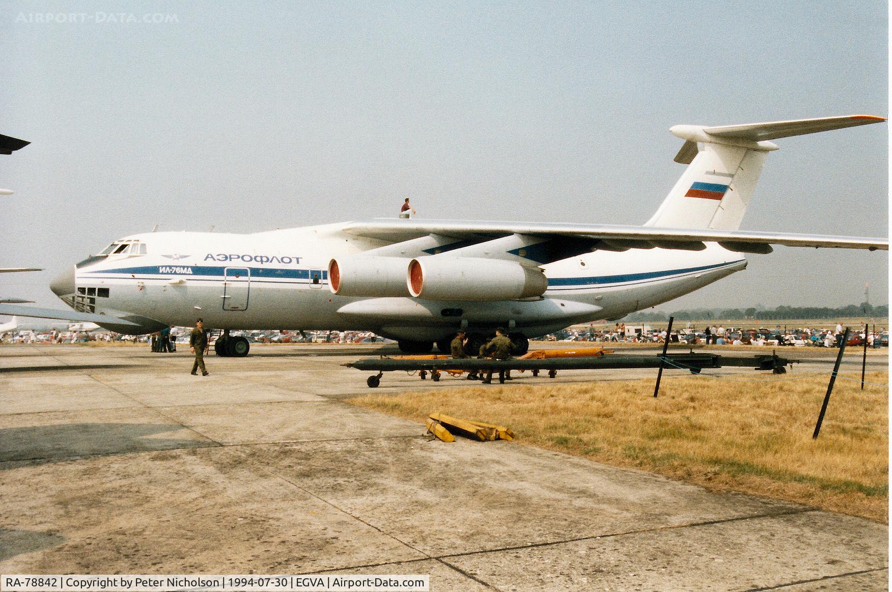 RA-78842, 1990 Ilyushin Il-76MD C/N 1003403069, Il-76MD Candid of Soviet Air Force Military Transport Aviation on display at the 1994 Intnl Air Tattoo at RAF Fairford.