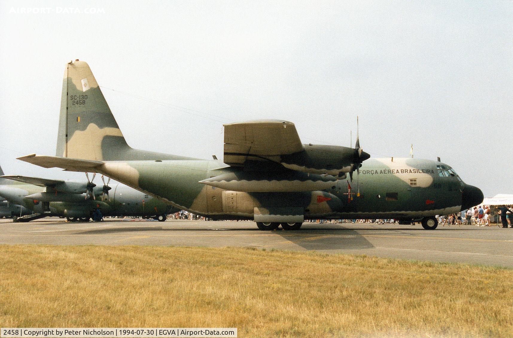 2458, 1968 Lockheed SC-130E Hercules C/N 382-4291, SC-130E Hercules of the Brazilian Air Force on display at the 1994 Intnl Air Tattoo at RAF Fairford.