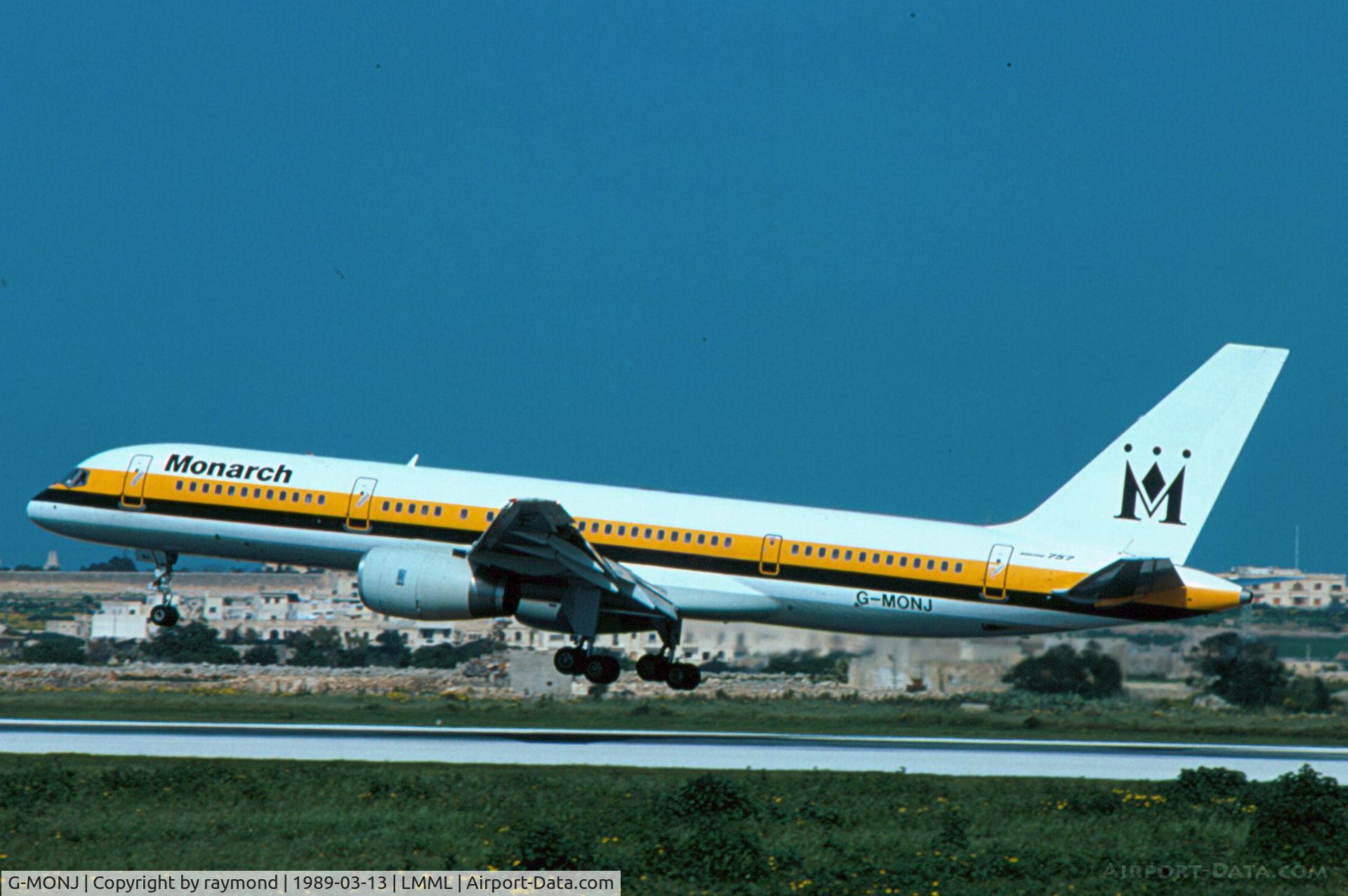 G-MONJ, 1988 Boeing 757-2T7 C/N 24104, B757 G-MONJ Monarch Airlines