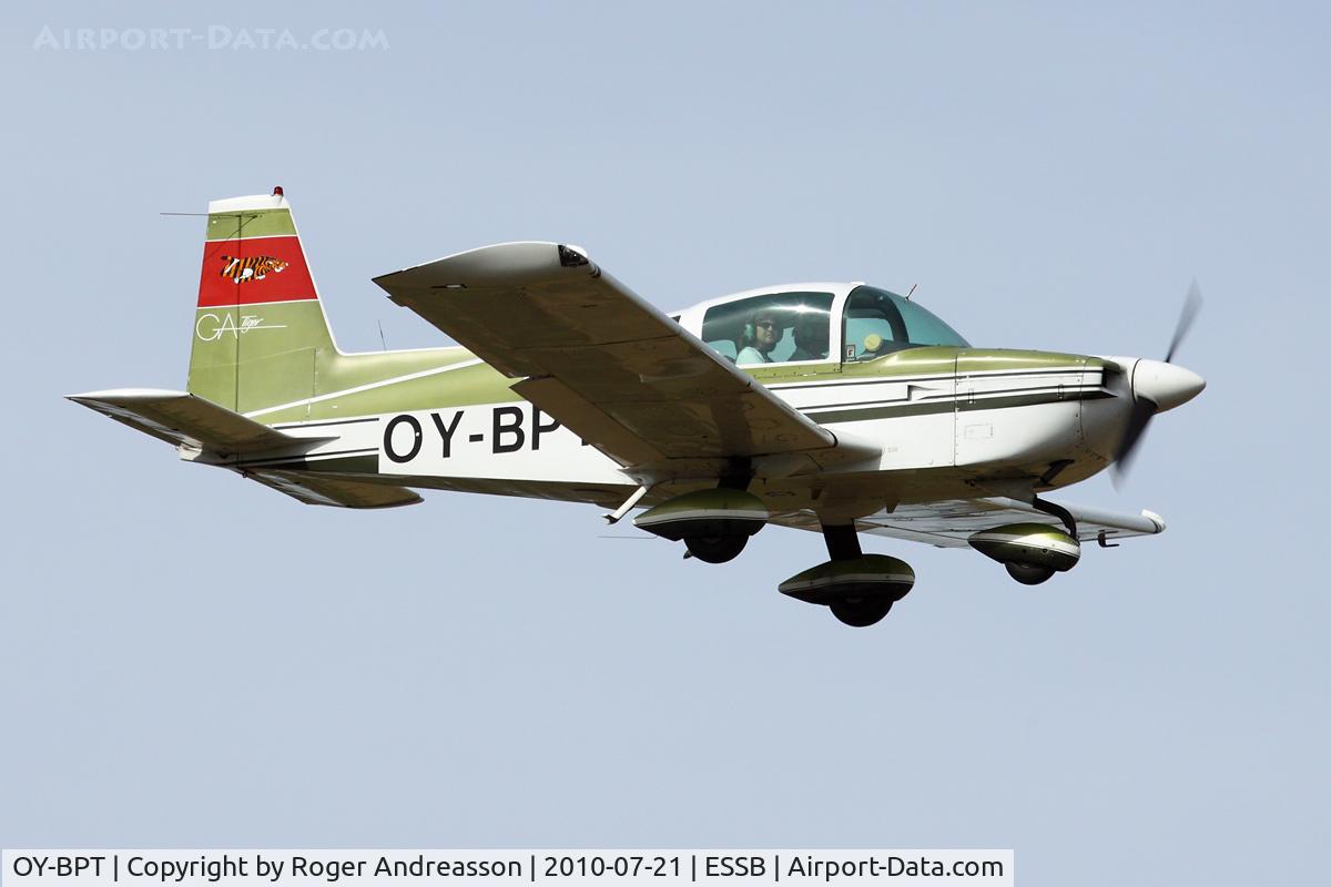 OY-BPT, 1979 Gulfstream American AA-5B Tiger C/N AA5B-1165, Arriving from Roskilde