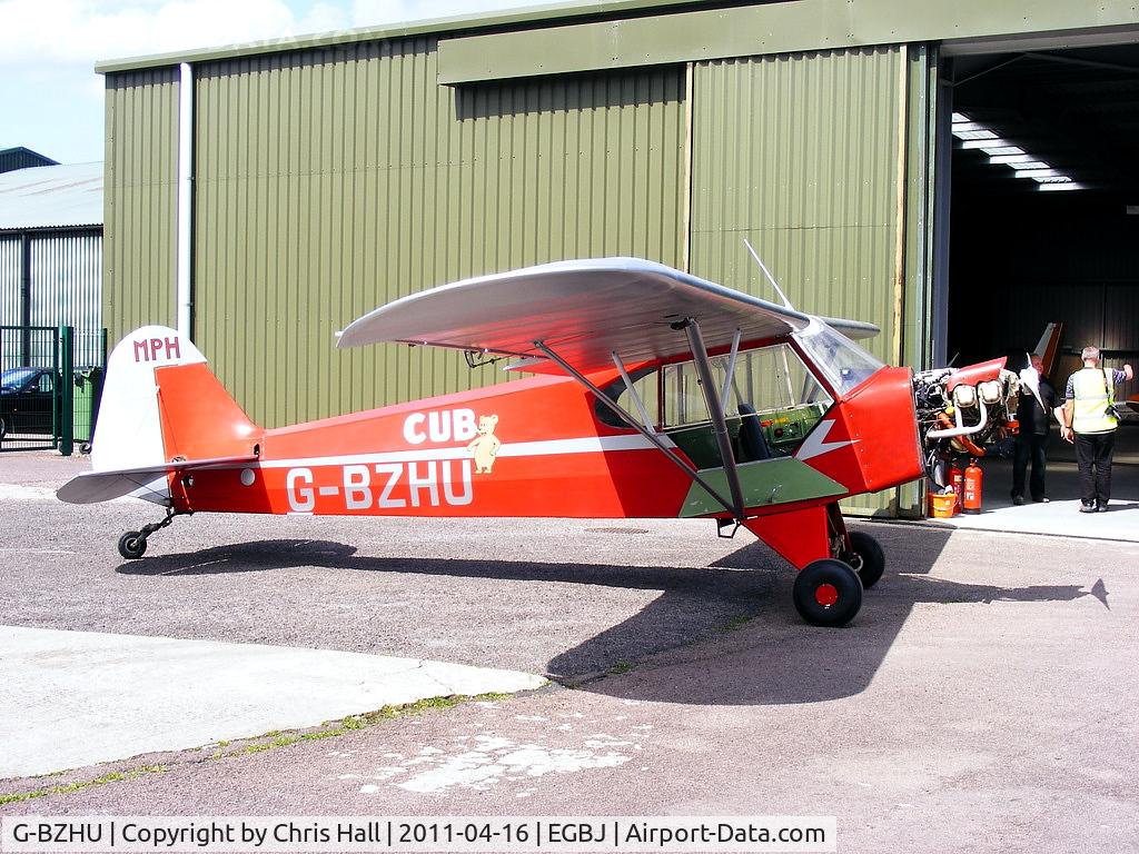 G-BZHU, 1982 Wag-Aero Sport Trainer C/N AACA/351, with its new wings now fitted