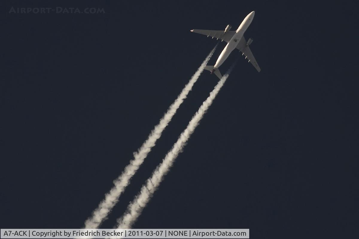 A7-ACK, 2006 Airbus A330-202 C/N 792, Qatar Airways A330 cruising high