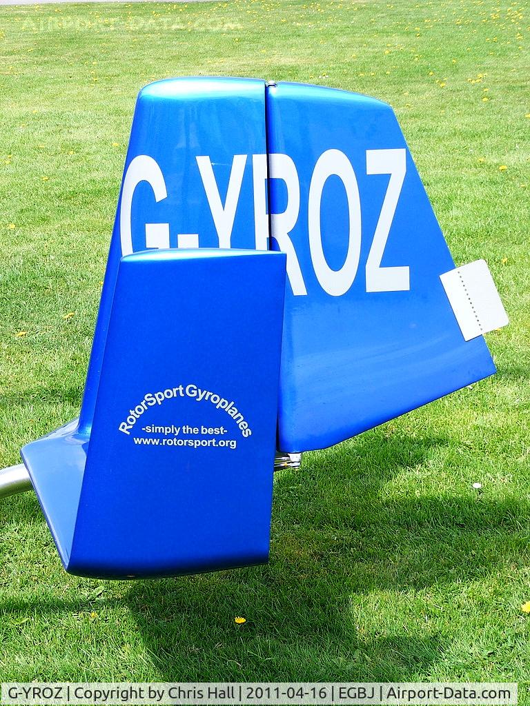 G-YROZ, 2010 Rotorsport UK Calidus C/N RSUK/CALS/005, Tail of the Calidus gyrocopter