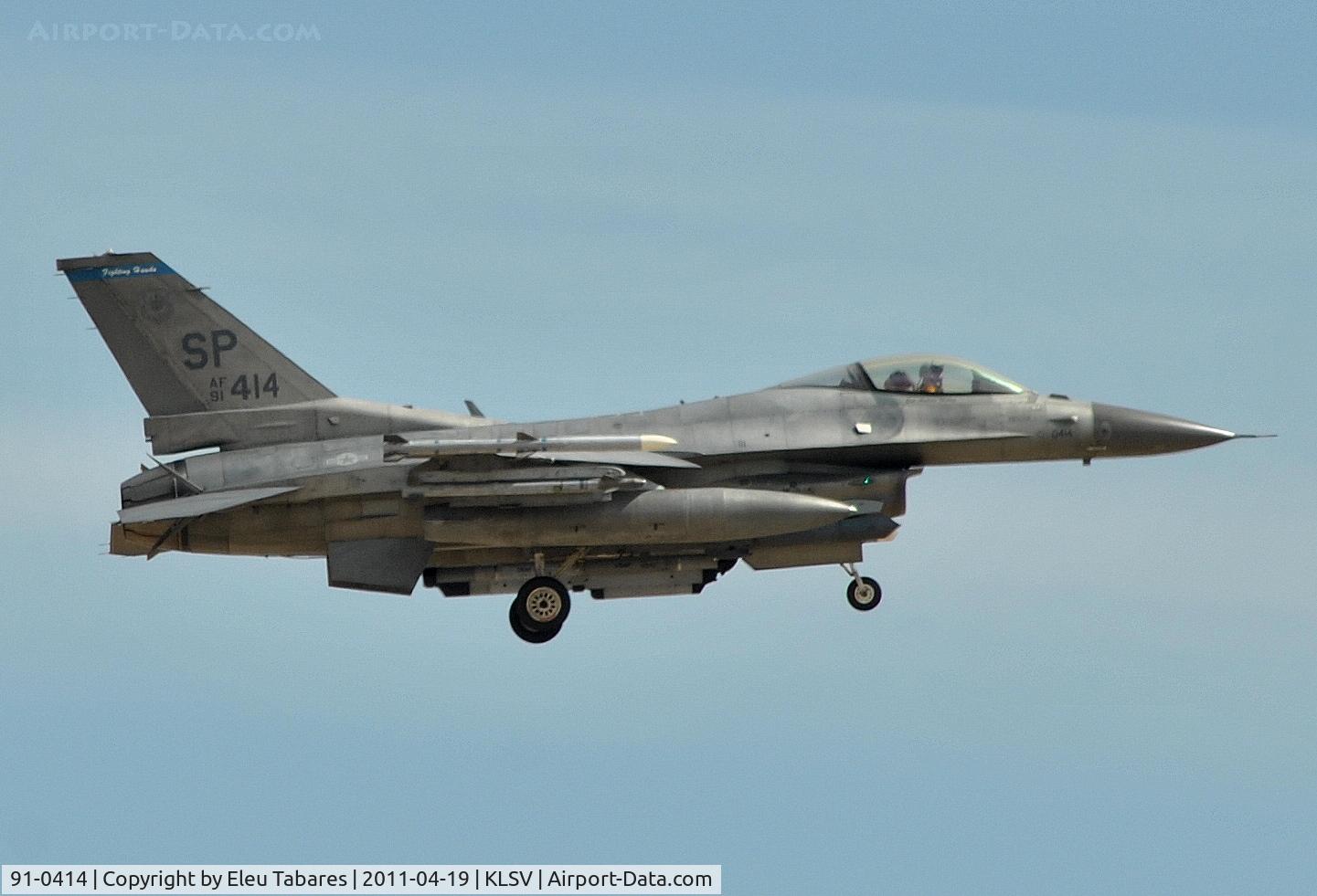 91-0414, 1991 General Dynamics F-16C Fighting Falcon C/N CC-112, Taken during Green Flag Exercise at Nellis Air Force Base, Nevada.