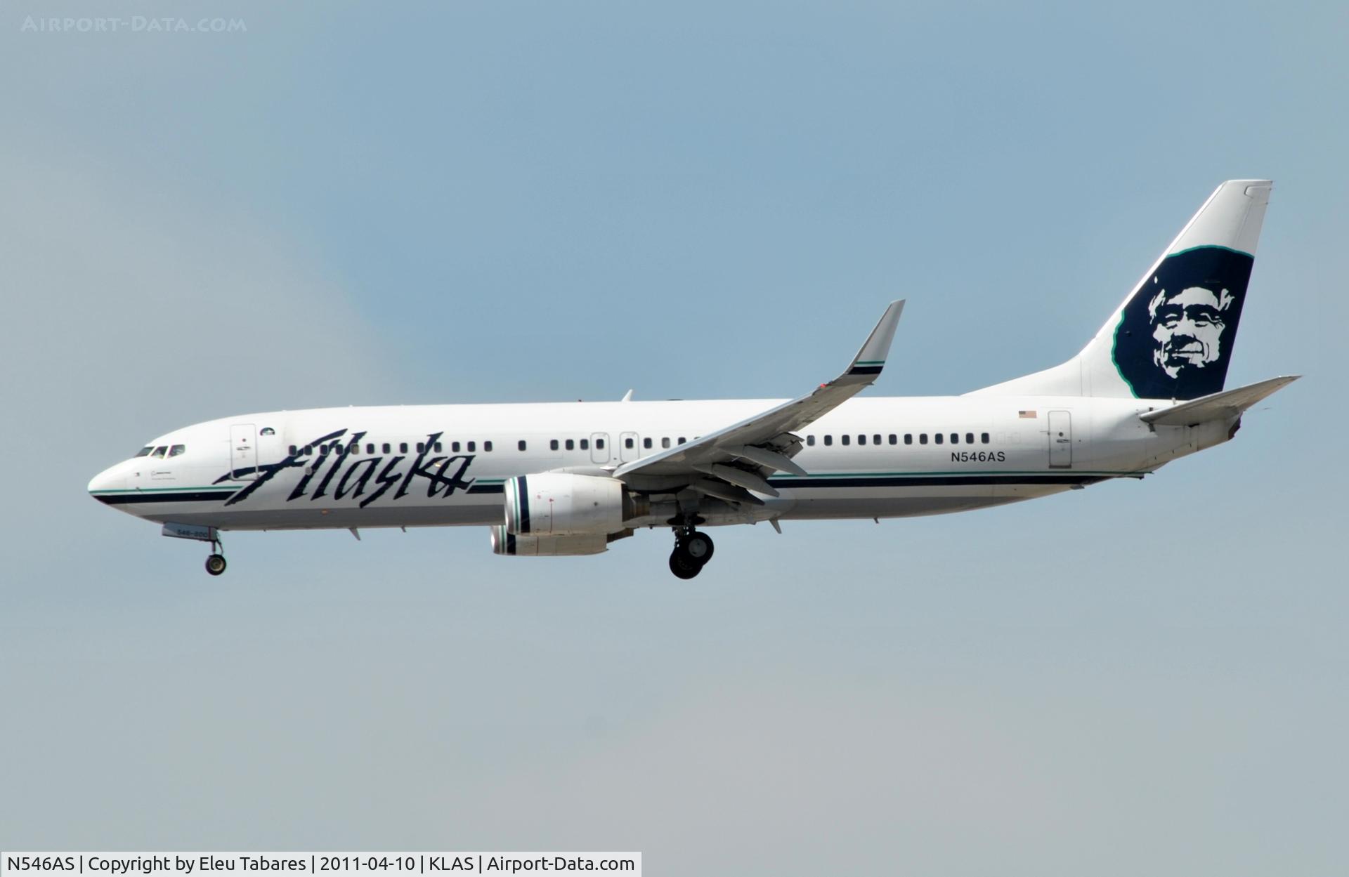 N546AS, 2005 Boeing 737-890 C/N 30022, Taken during final approach to McCarran International Airport in Las Vegas, Nevada.