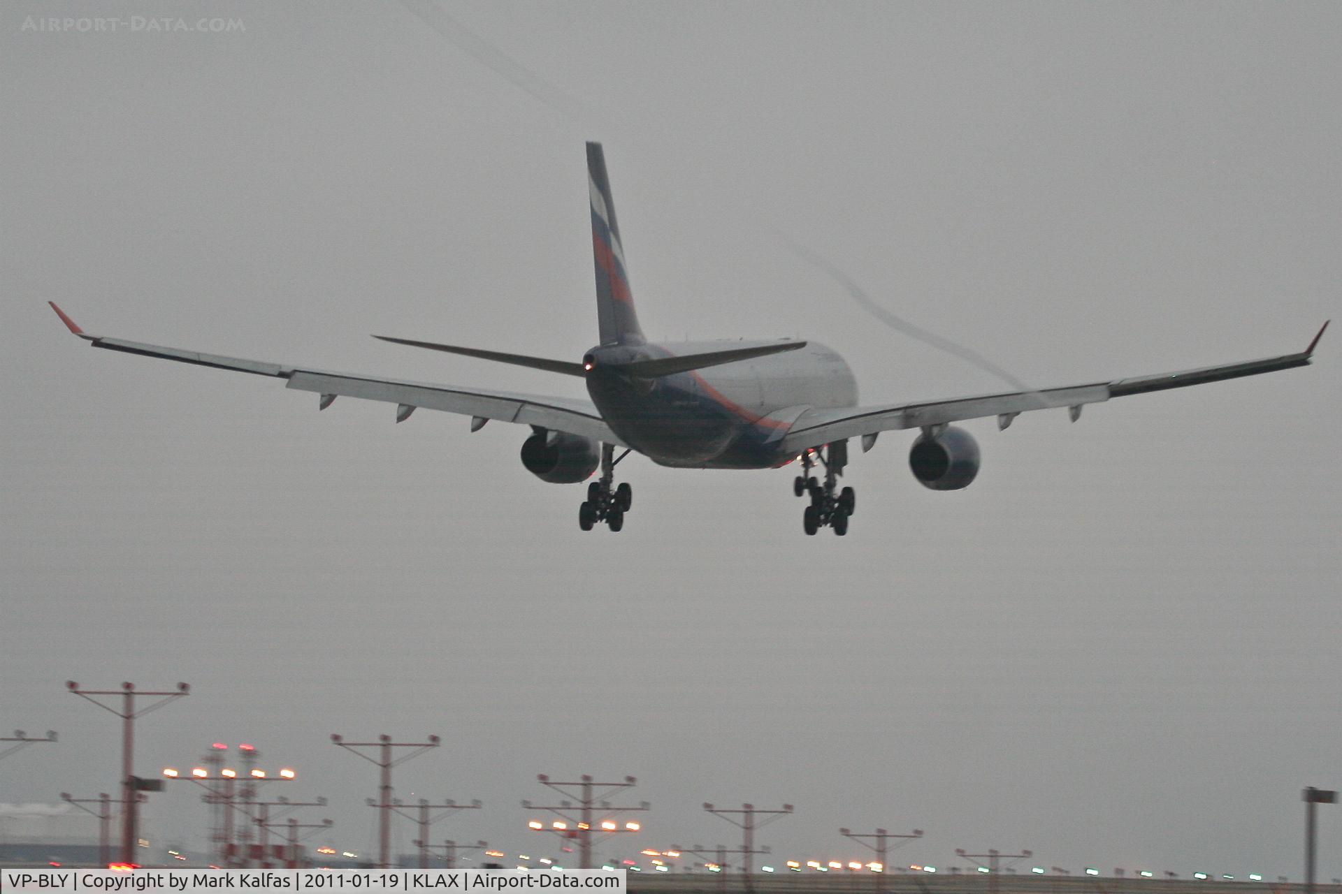 VP-BLY, 2008 Airbus A330-243 C/N 973, Aeroflot Airbus A330-243, VP-BLY on approach RWY 24L KLAX.