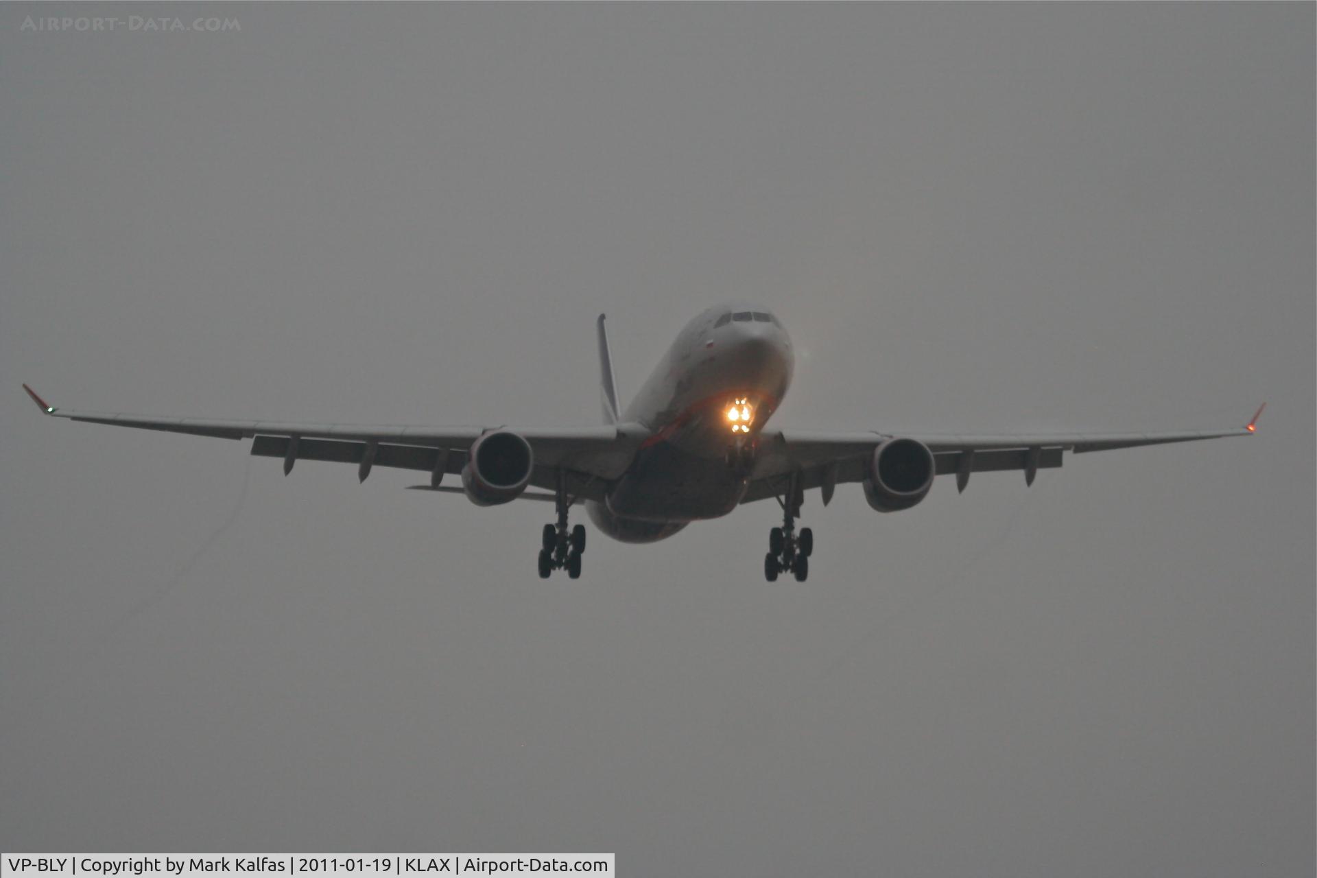 VP-BLY, 2008 Airbus A330-243 C/N 973, Aeroflot Airbus A330-243, VP-BLY on approach RWY 24L KLAX.