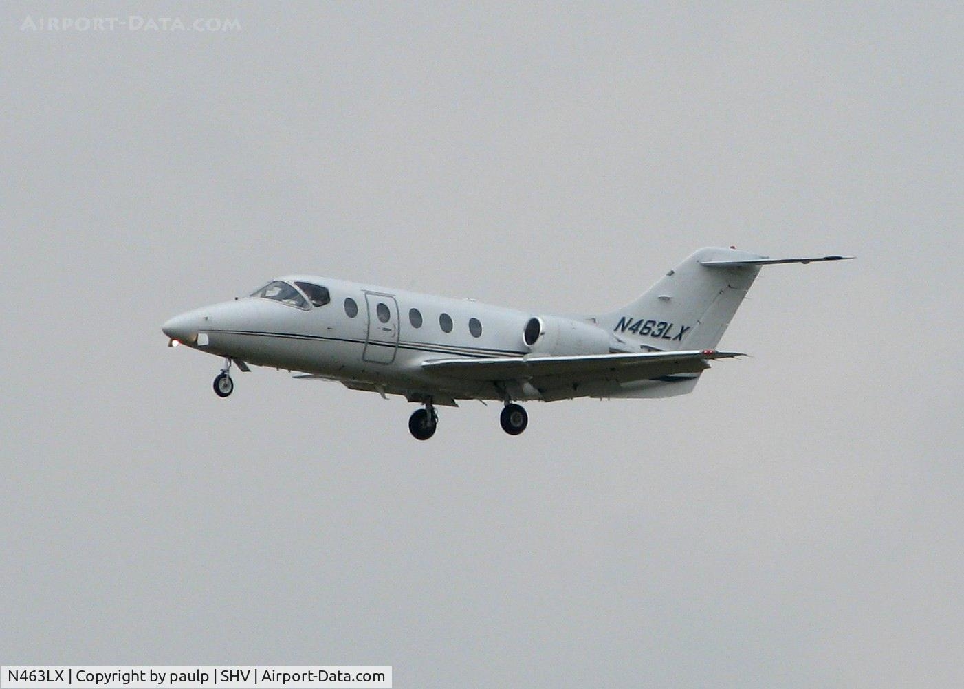 N463LX, Raytheon Aircraft Company 400A C/N RK-426, Landing at Shreveport Regional.