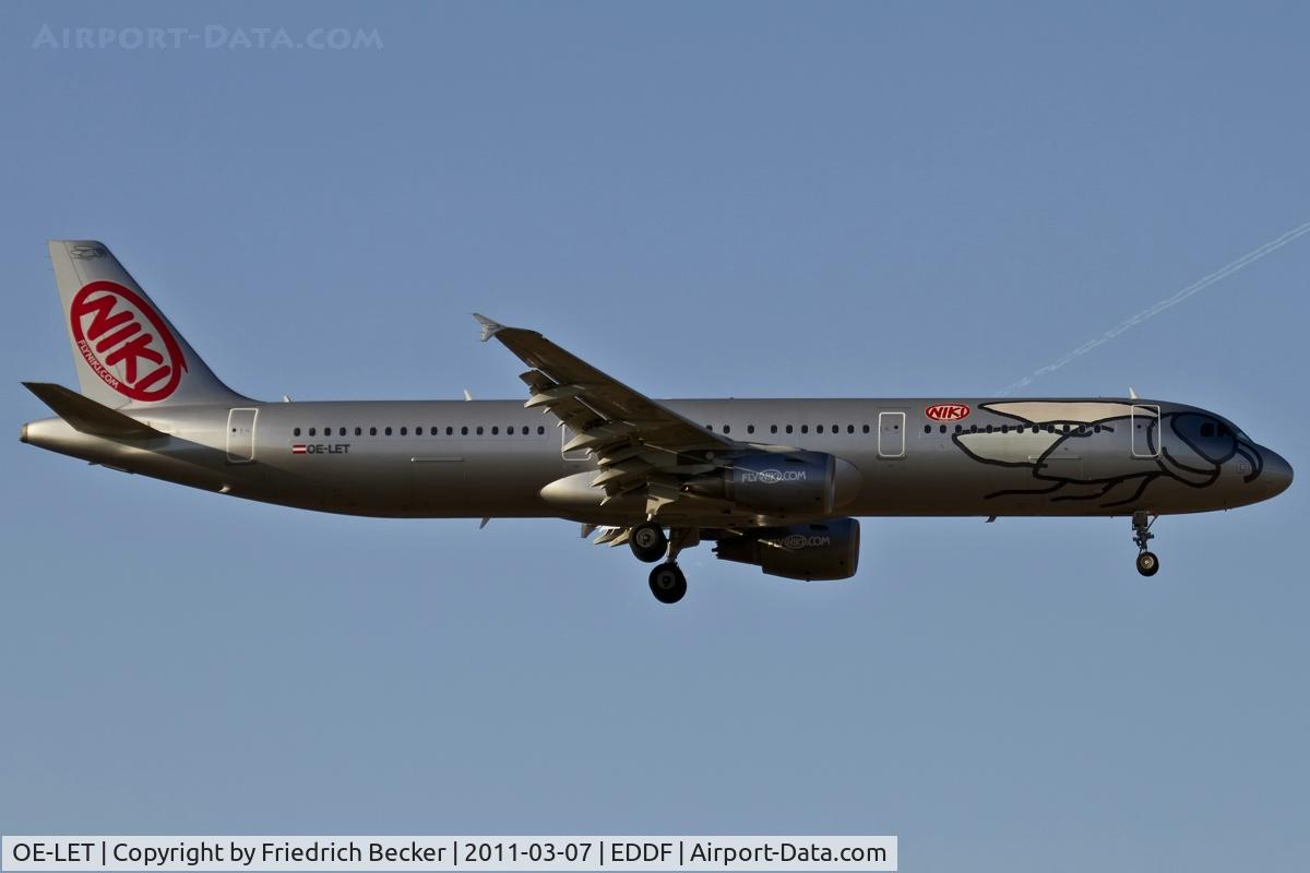 OE-LET, 2009 Airbus A321-211 C/N 3830, on final