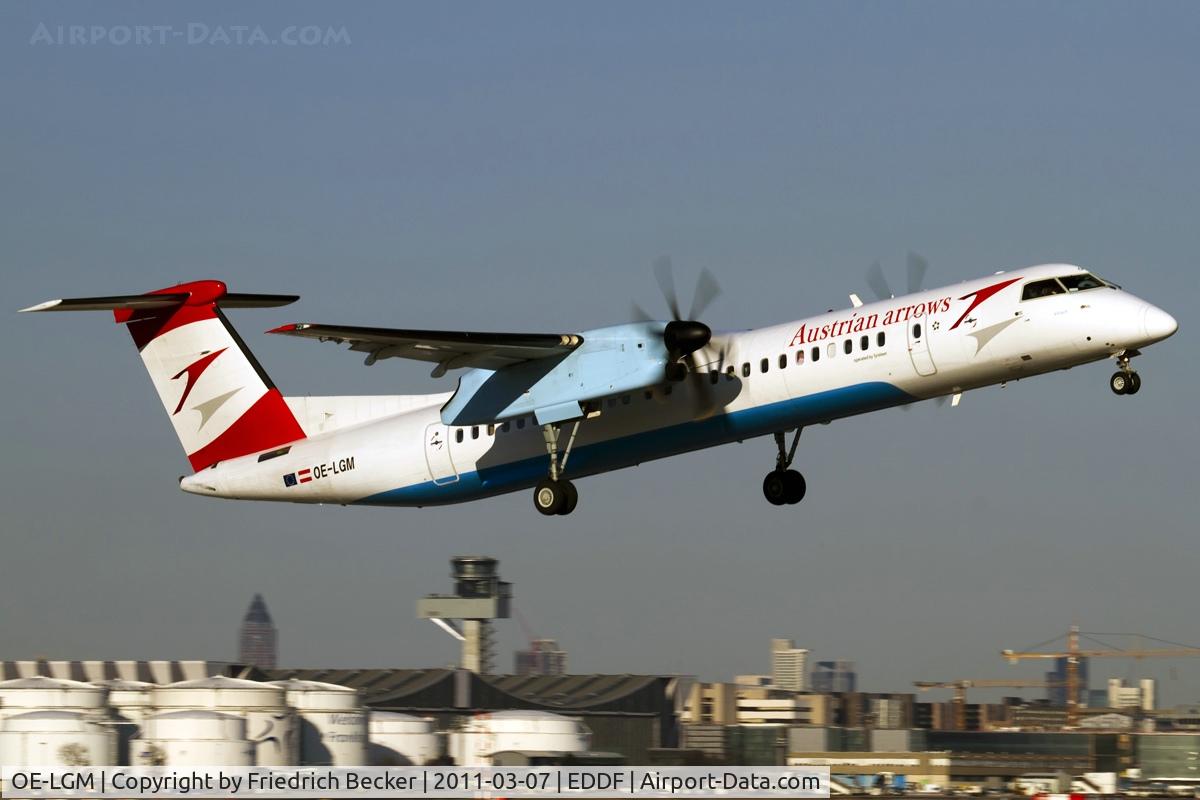 OE-LGM, 2010 De Havilland Canada DHC-8-402Q Dash 8 C/N 4319, departure via RW18W