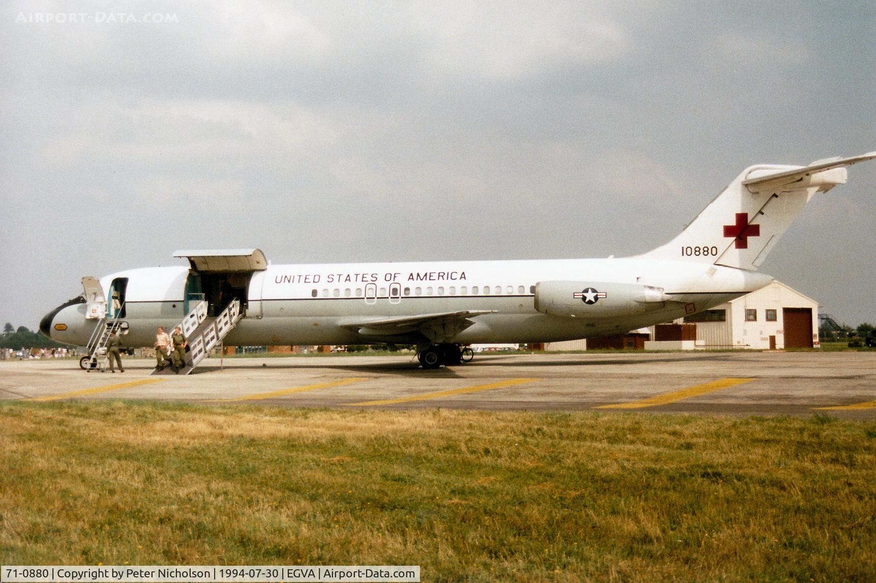 71-0880, 1971 McDonnell Douglas C-9A Nightingale C/N 47538/665, C-9A Nightingale, callsign Tune 75, of the 86th Wing at Ramstein Air Base on display at the 1994 Intnl Air Tattoo at RAF Fairford.