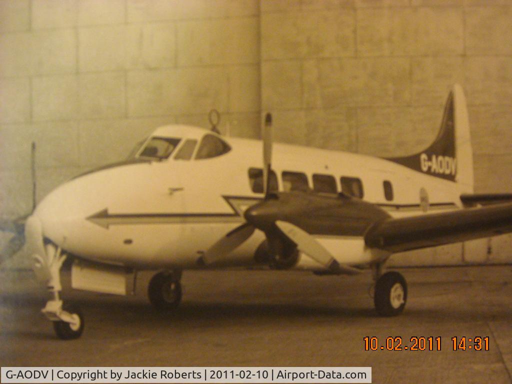 G-AODV, 1955 De Havilland DH-104 Dove 6A C/N 04461, De Havilland Dove - G-AODV,  Owned by Shell Oil company, Picture taken at De Havilland, Broughton, Chester in 1959 by the factories photographer Jackie Roberts who was my grandfather